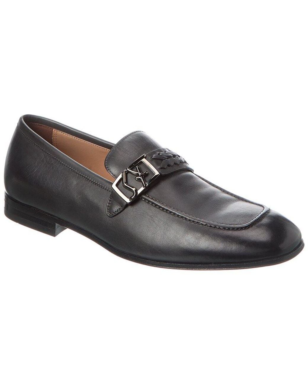 Ferragamo Black Leather Loafer for men