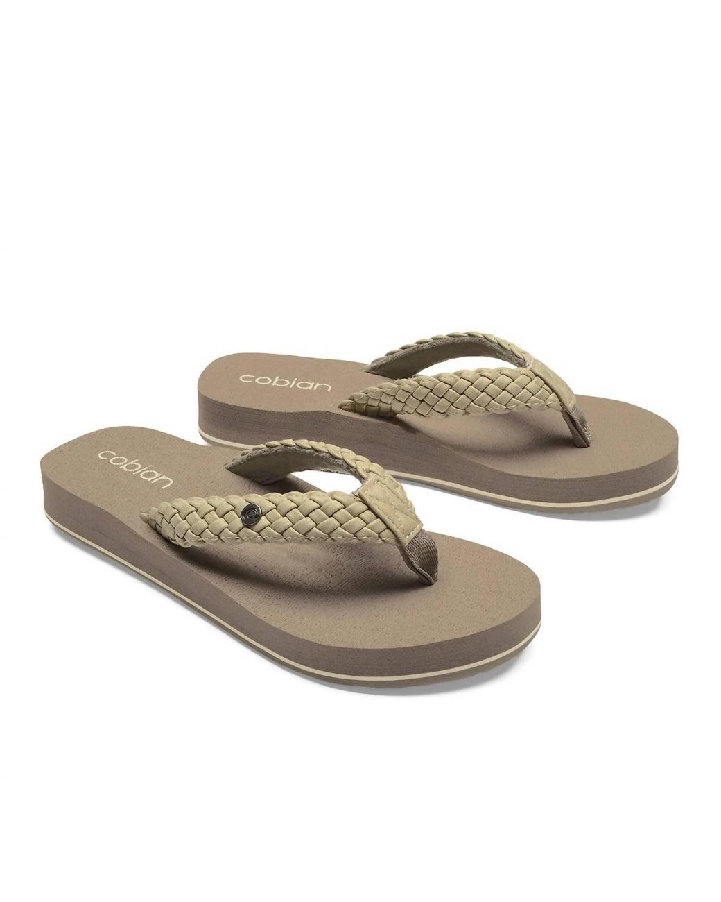Cobian Gray Braided Bounce Flip Flop