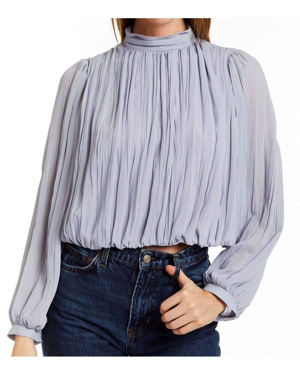 Drew Blue Gabin Gathered Blouse