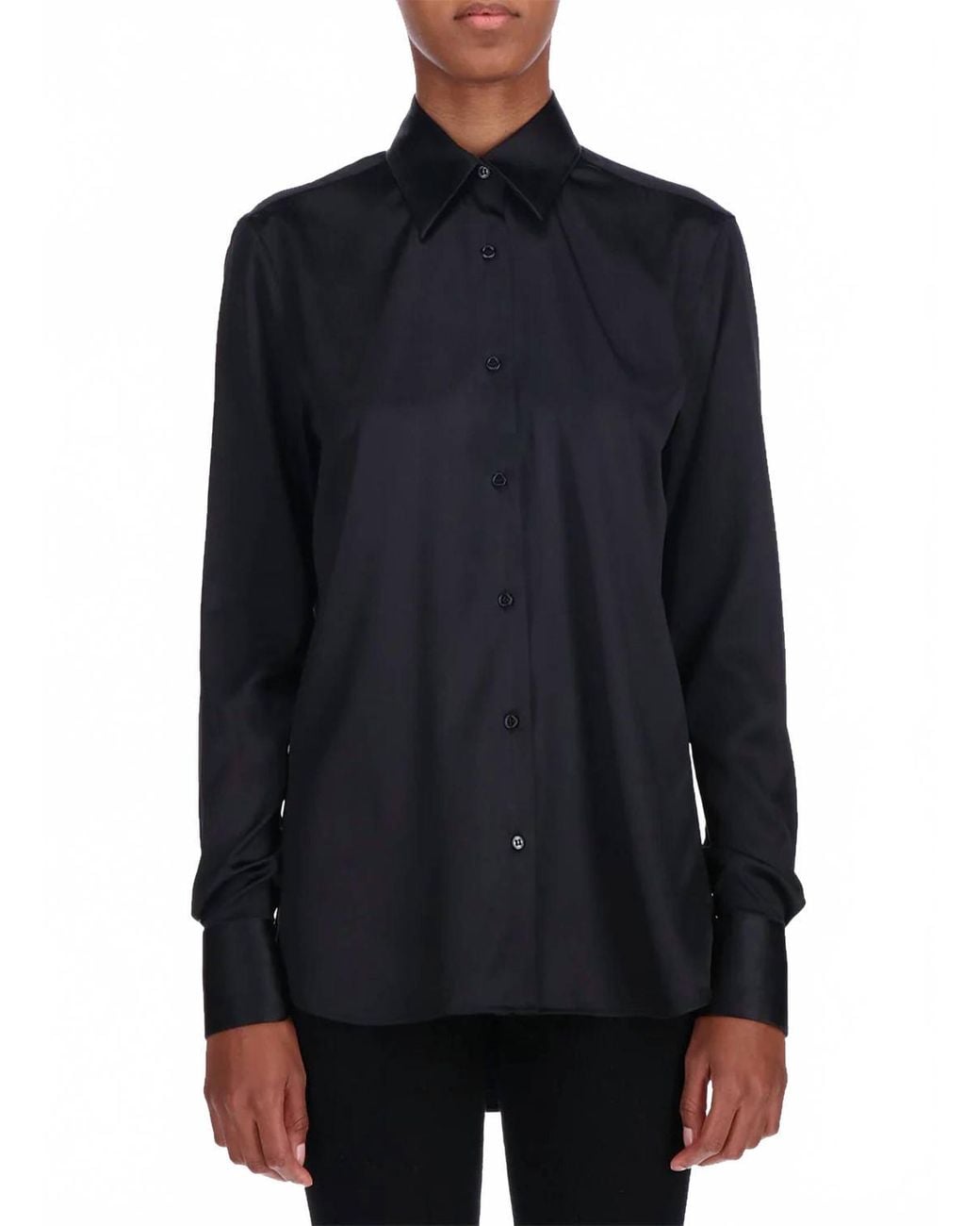 Ermanno Scervino Blue Silk Fitted Button Down Top