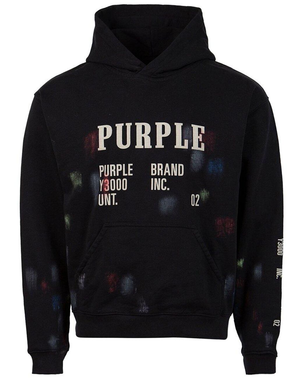 Purple Brand Artifact Silicon Hoodie in Black for Men