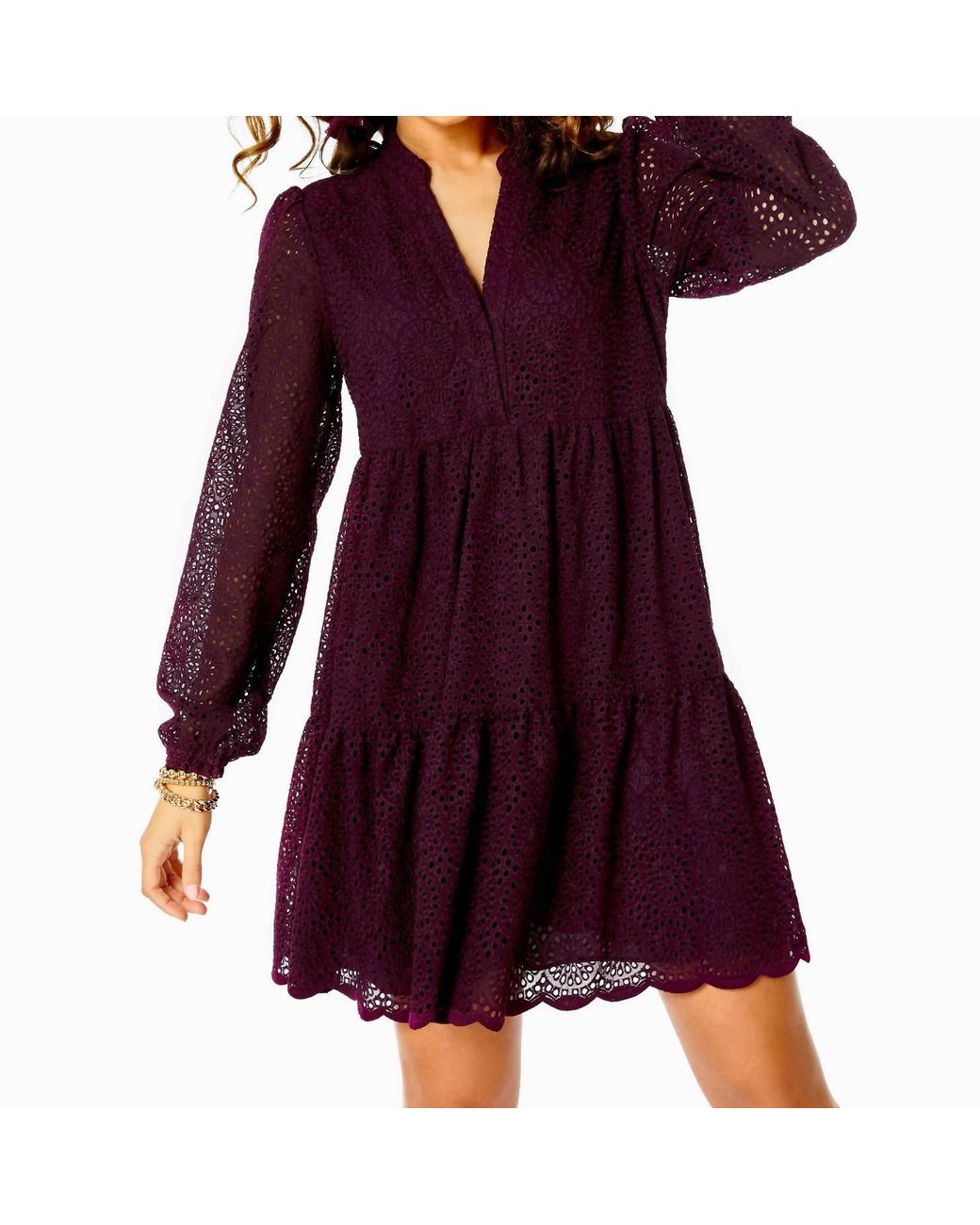 Lilly Pulitzer Winona Eyelet Swing Dress in Purple Lyst