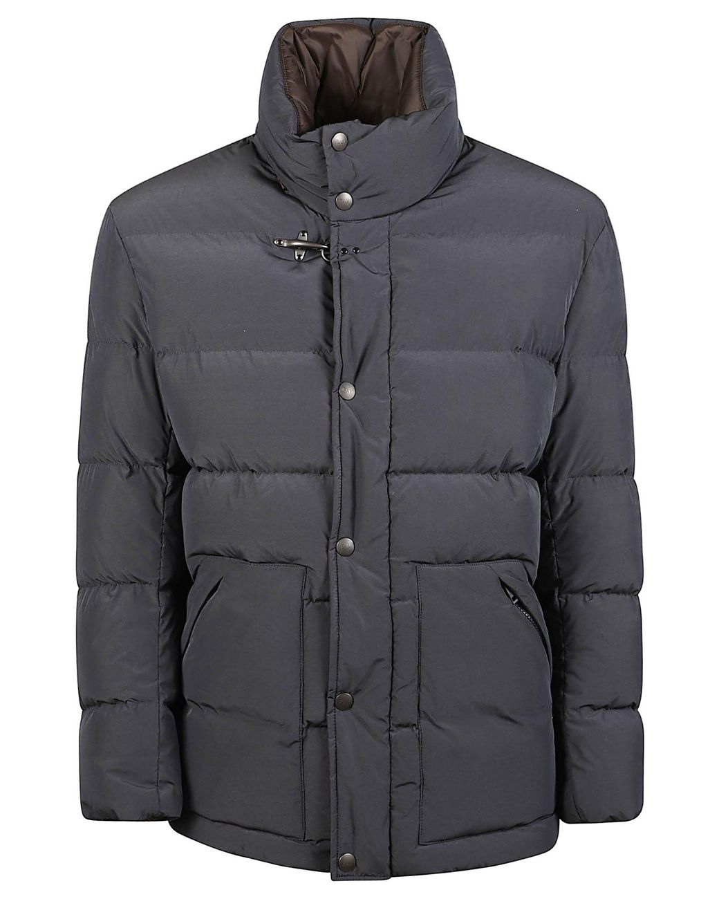 Fay Gray High-Stand Collar Structured Puffer Down Jacket for men