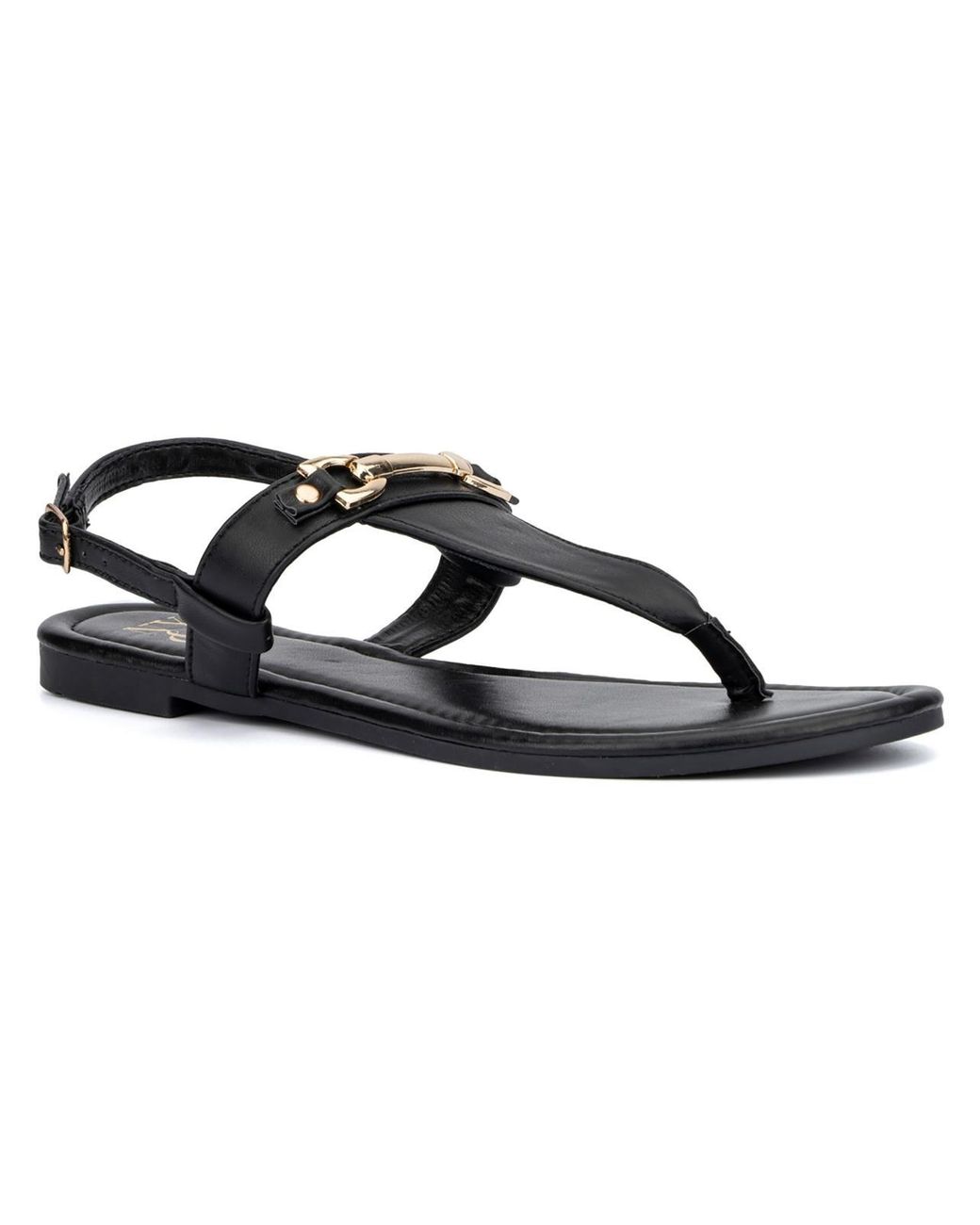 New York And Company Angelica Embellished Thong Slingback Sandals In