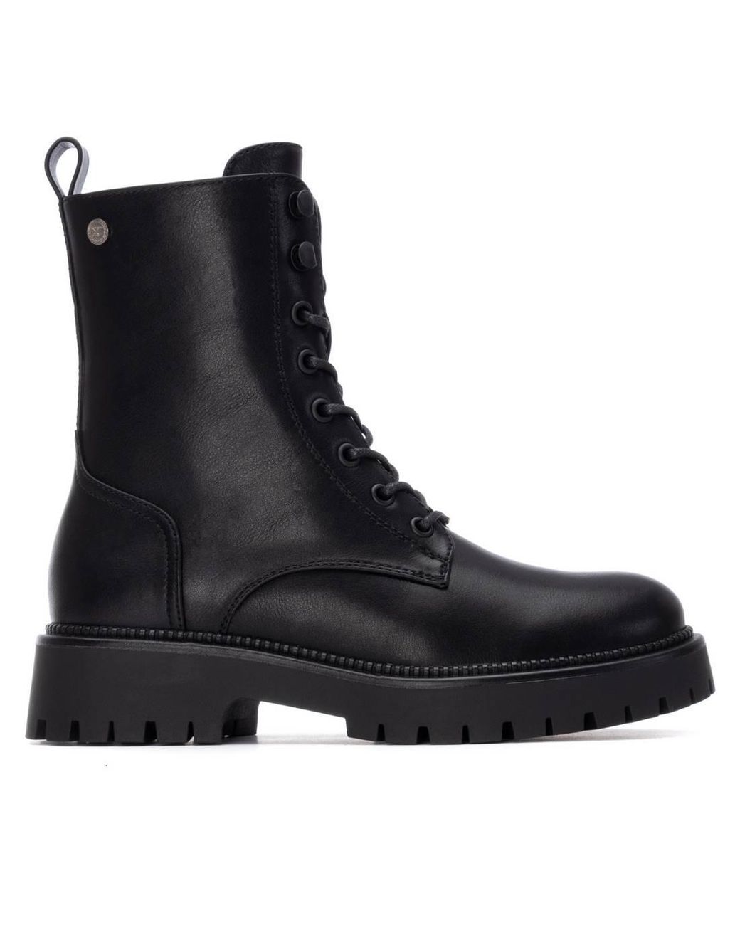 Xti Black Combat Booties By
