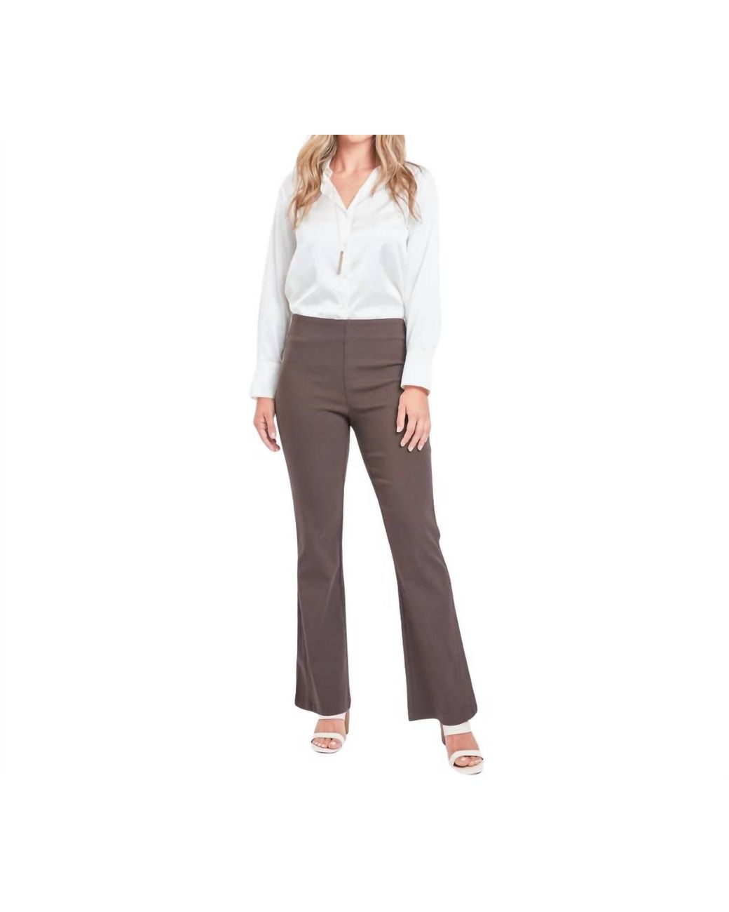 YMI Gray Missy Pull On Bootcut Pants