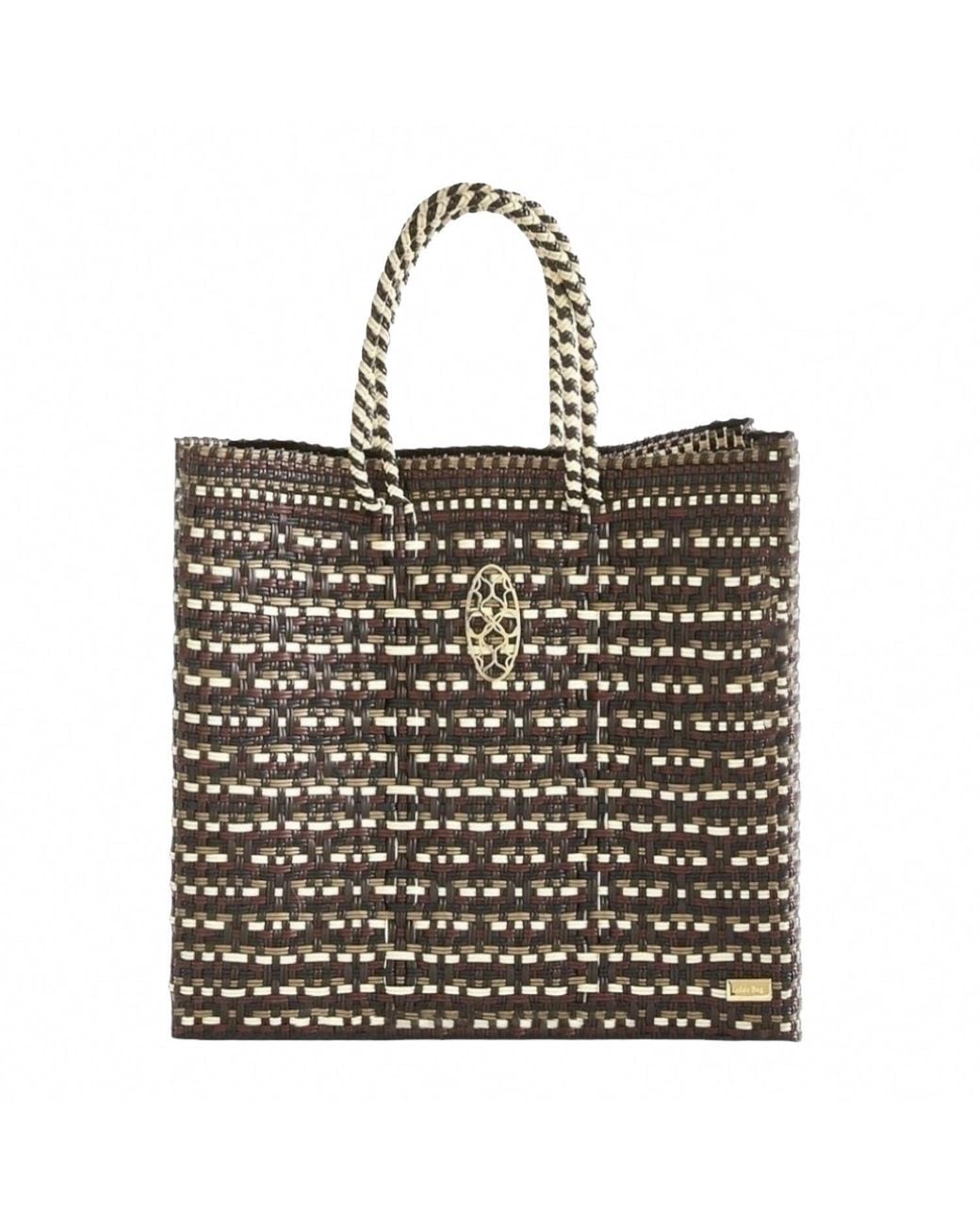 Lolas Bag Black Regular Strap Medium Tote Bag