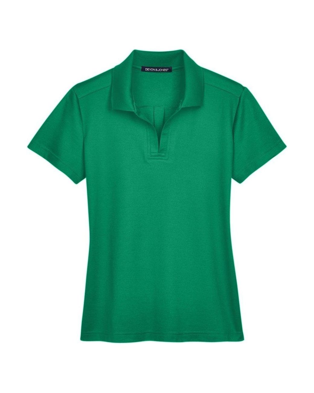 Devon & Jones Green Crownlux Performanceplaited Polo
