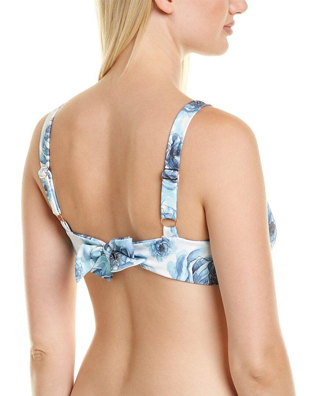 Ete Synthetic Malia Bikini Top in Blue | Lyst