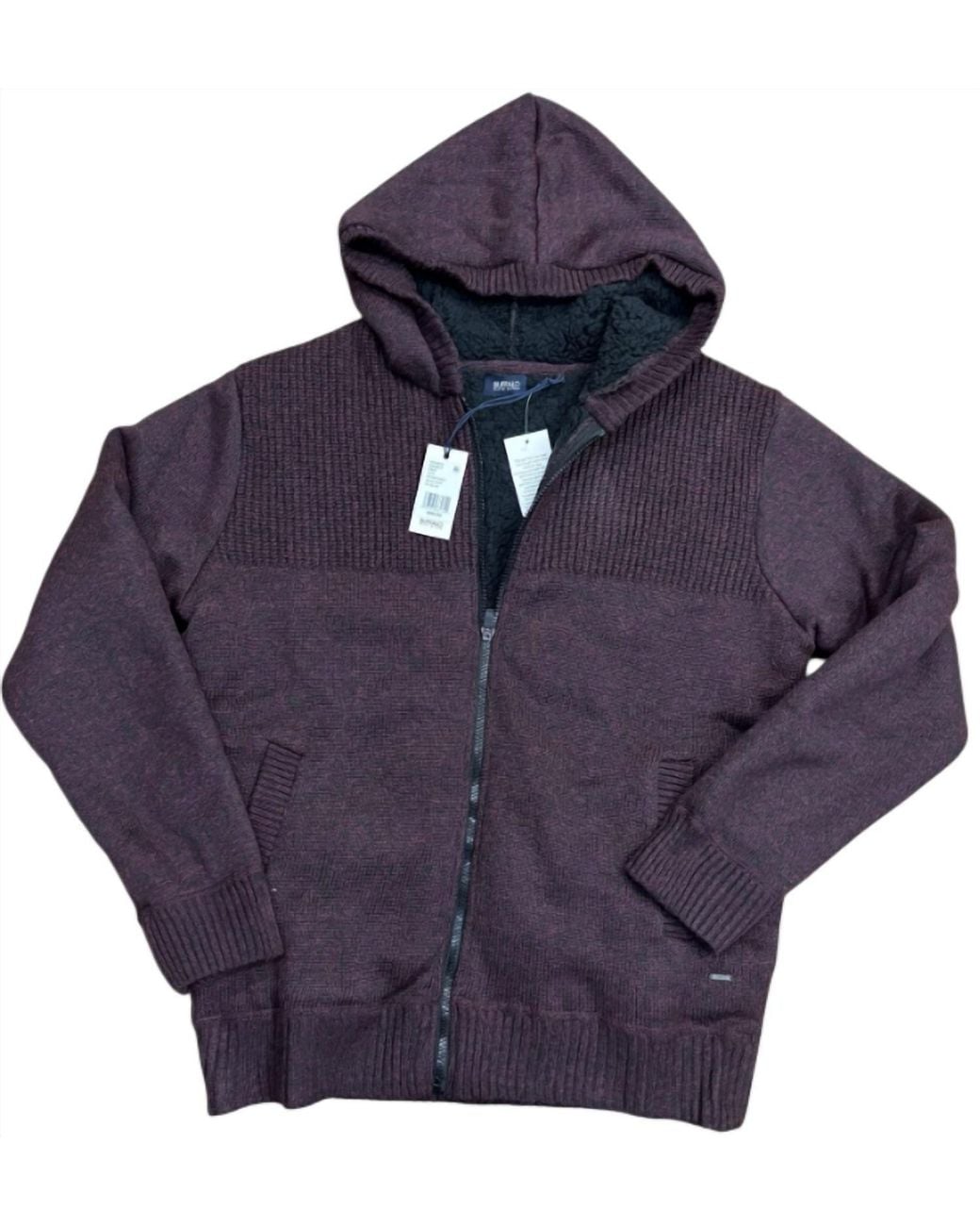 Buffalo Purple Long Sleeve Hoodie for men