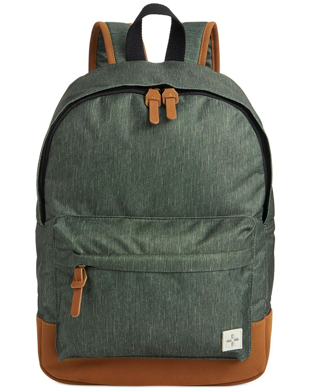 Sun & Stone Riley Heathered Faux Trim Backpack in Green | Lyst