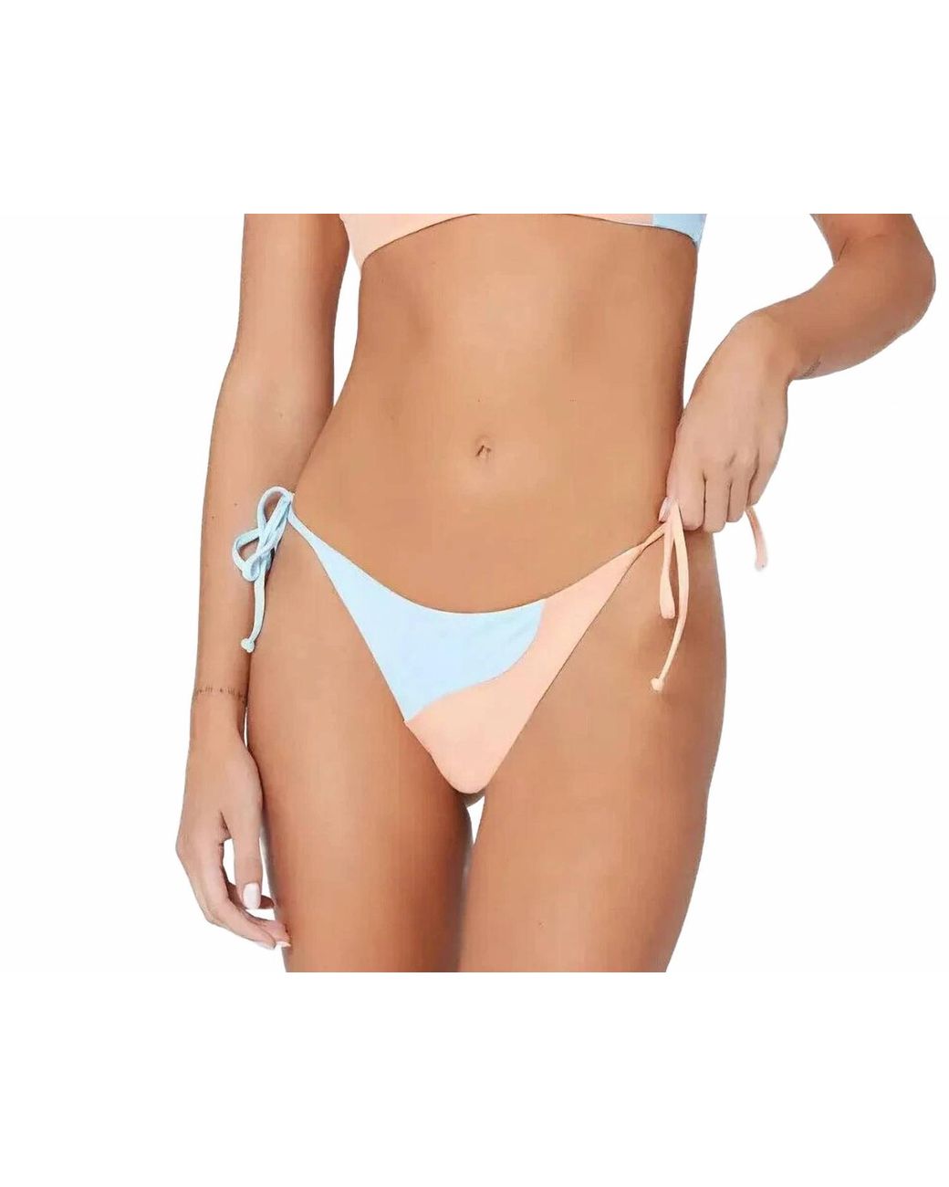LSPACE Black Reversible Dani Full String Bikini Swim Bottom