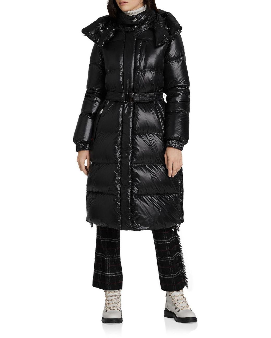 Woolrich Aliquippa Down Blend Quilted Parka Coat in Black | Lyst