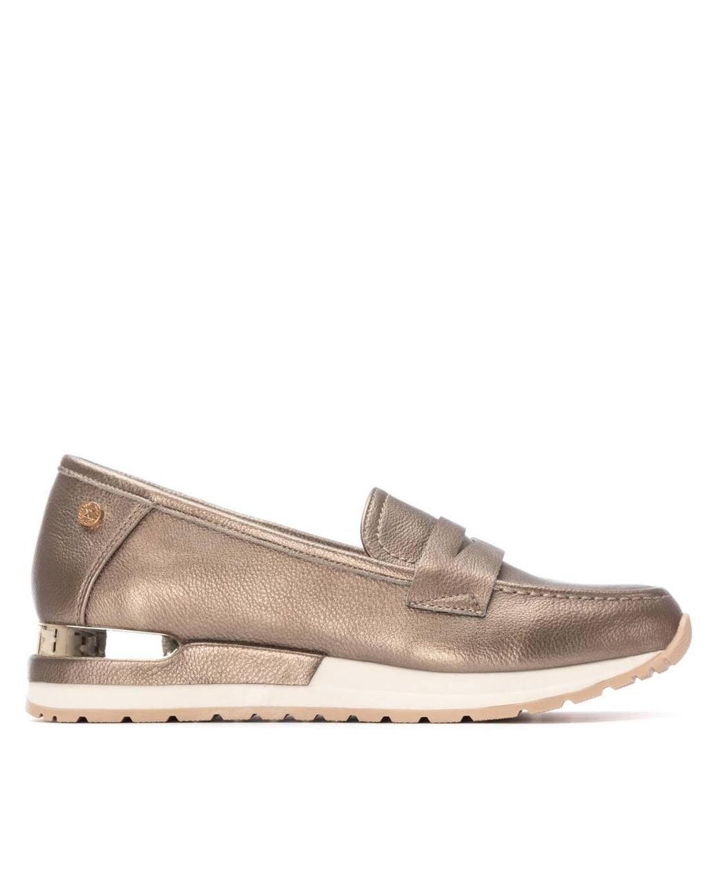 Xti Gray Penny Loafers By