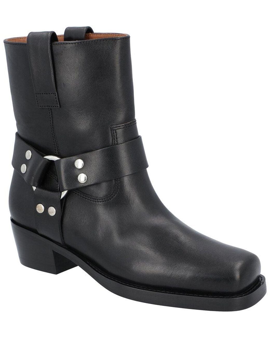 Paris Texas Black Roxy Ankle Leather Boot