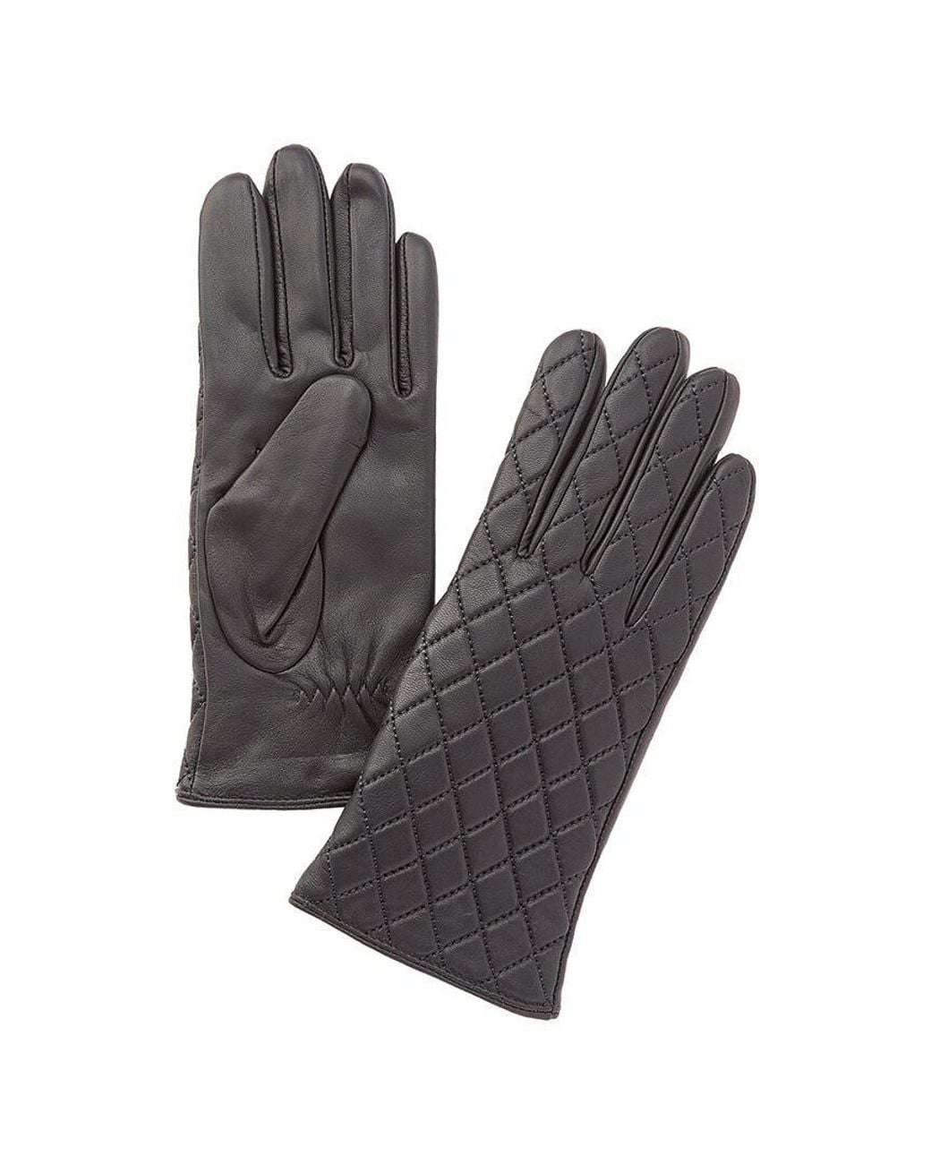 Phenix Gray Cashmere-Lined Leather Gloves