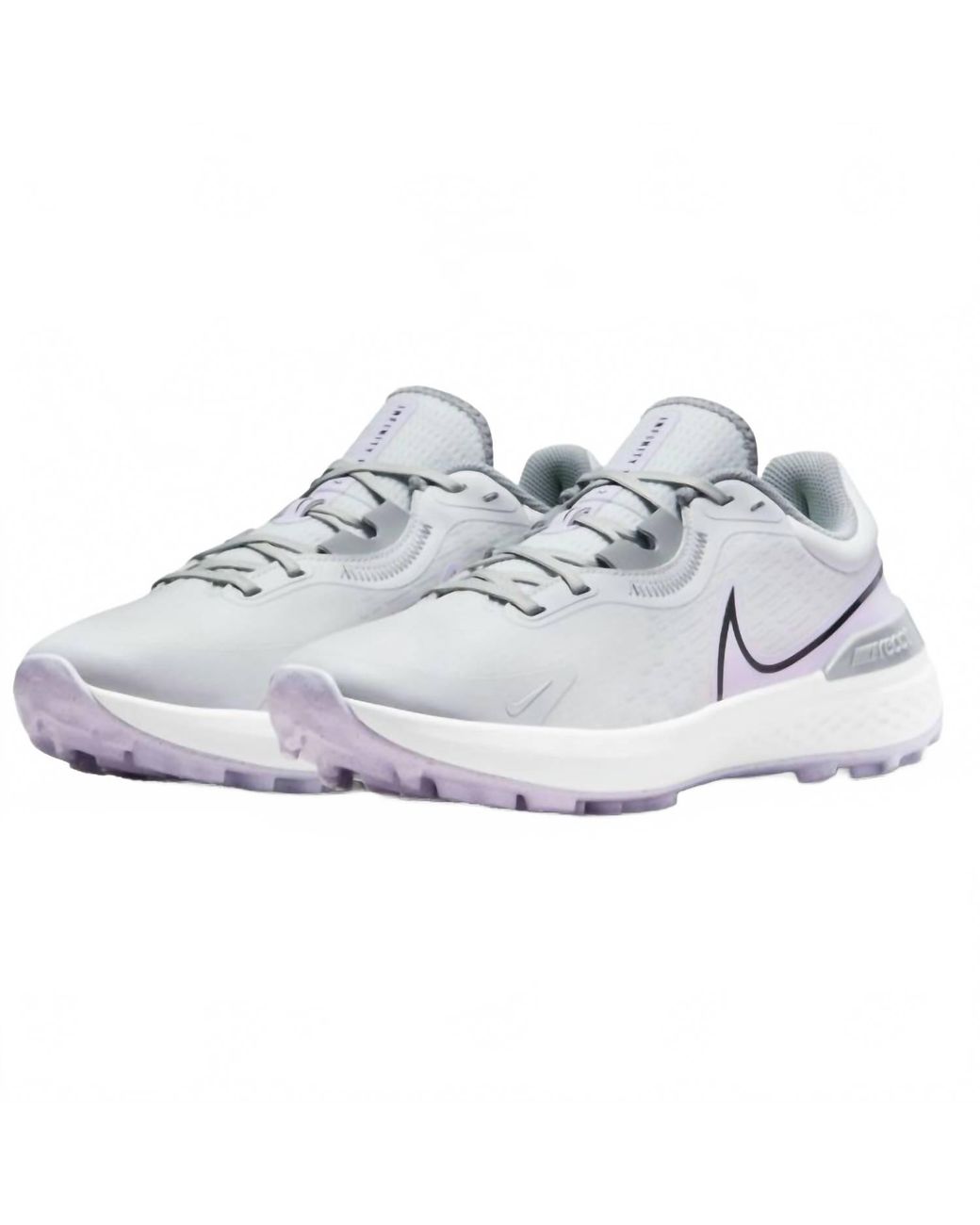 Nike Gray Infinity Pro Two Spikeless Golf Shoes for men