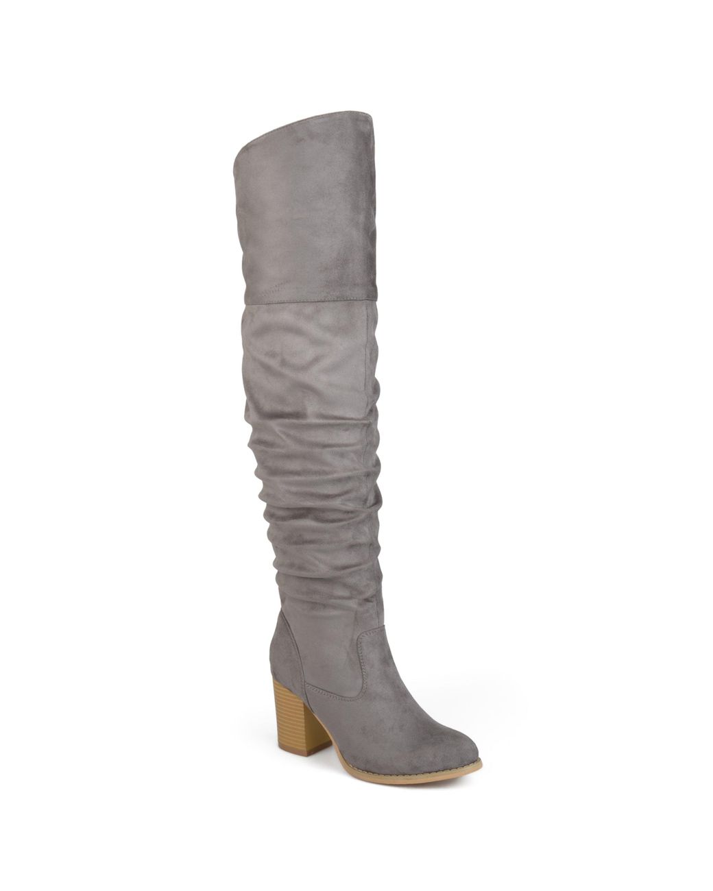 Journee Collection Gray Collection Wide Width Extra Wide Calf Kaison Boot