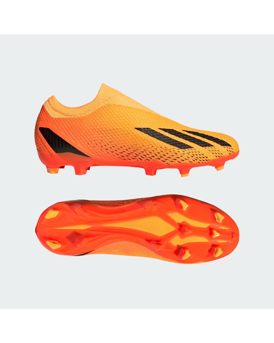 adidas X Speedportal.3 Laceless Firm Ground Soccer Cleats in Orange for