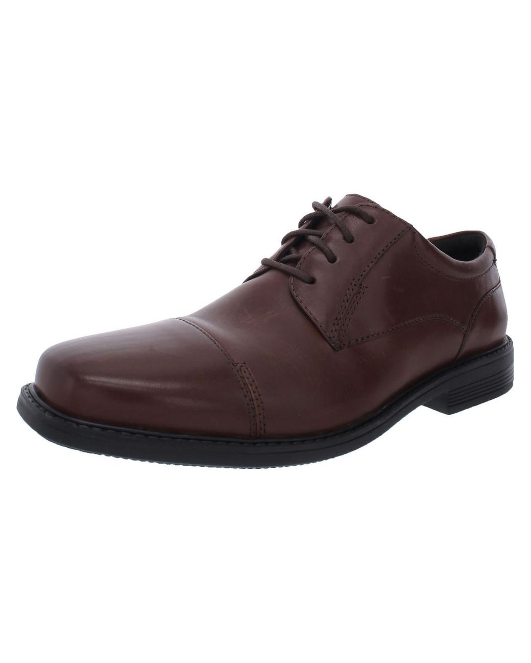 Bostonian Wenham Cap Leather Square Toe Cap Toe Oxfords in Brown for Men Lyst