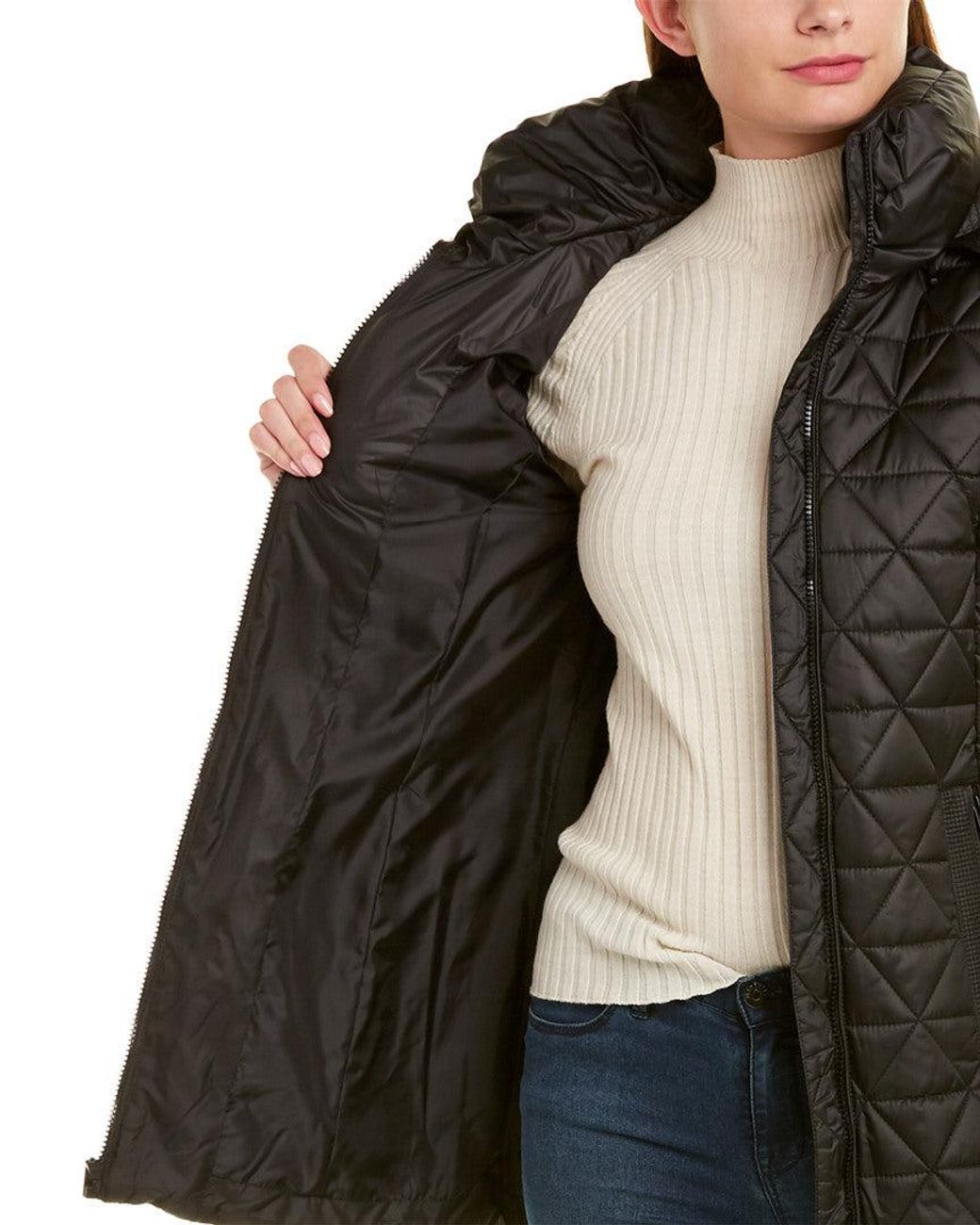 Marc New York Pyramid Quilted Coat in Black Lyst