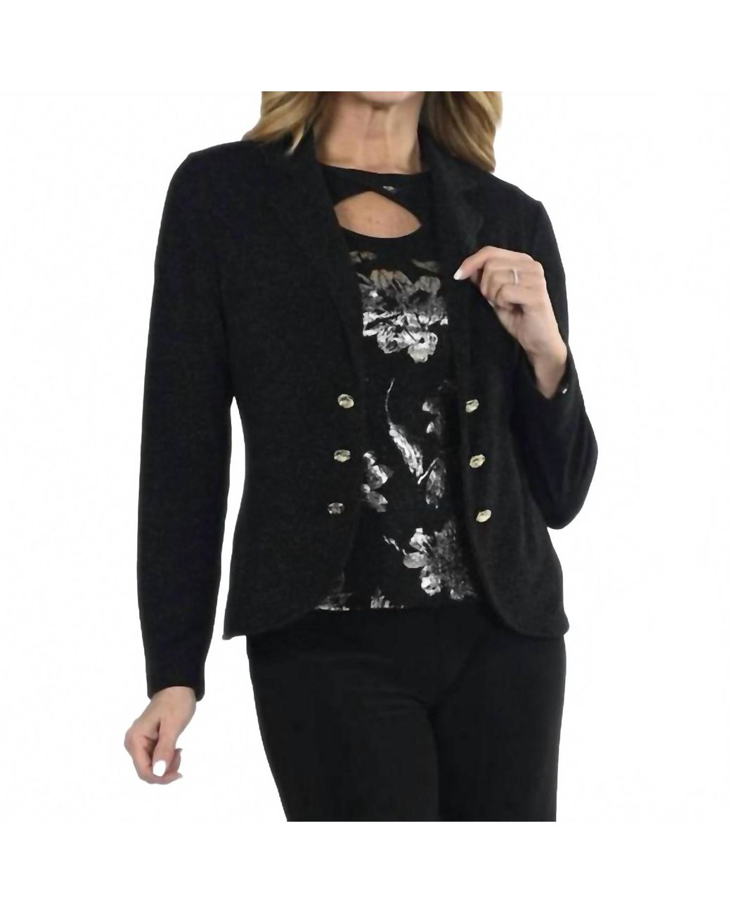 FRANK LYMAN Black Knit Jacket