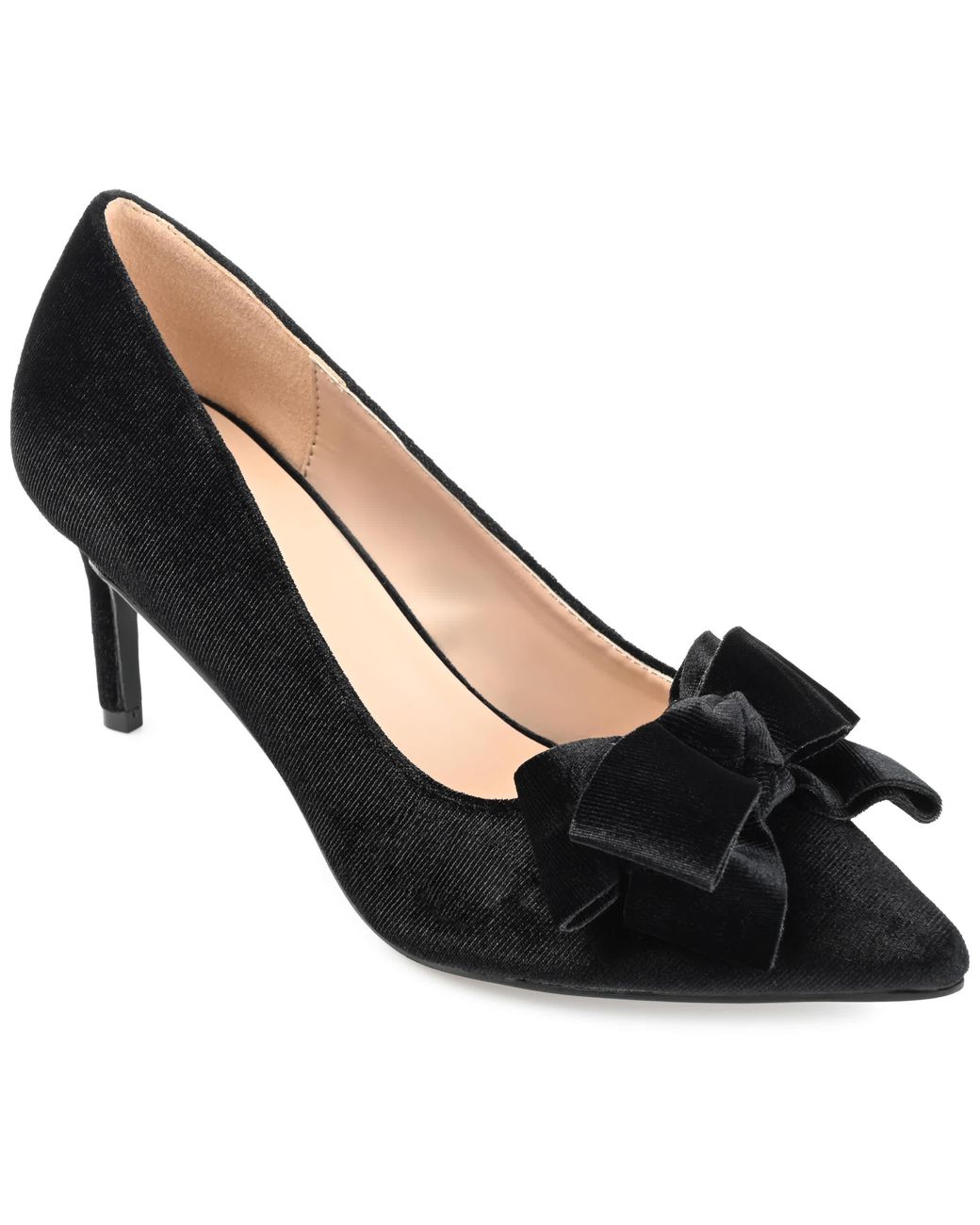 Journee Collection Black Crystol Wide Width Evening Pumps