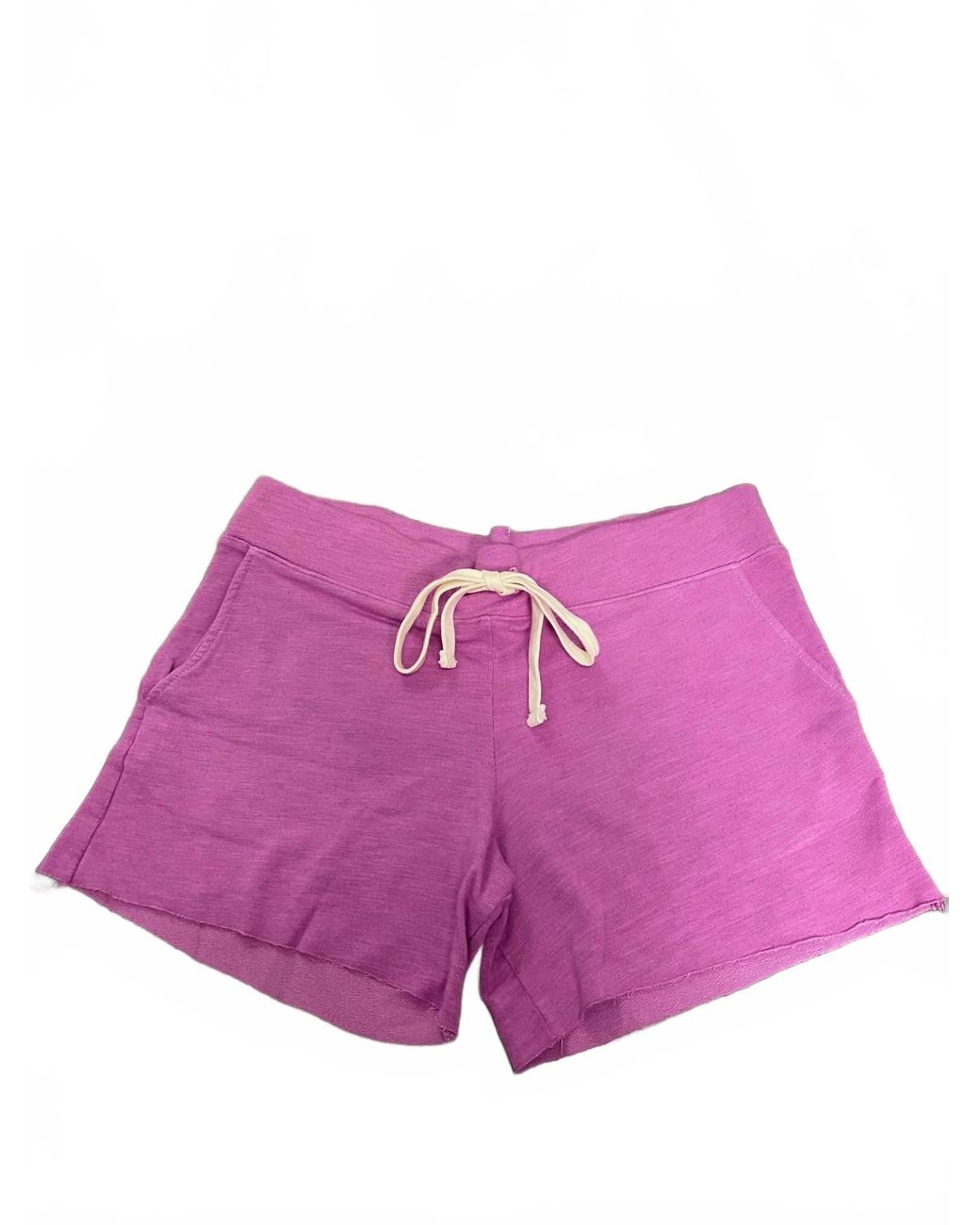 Monrow Purple Drawstring Sweat Short