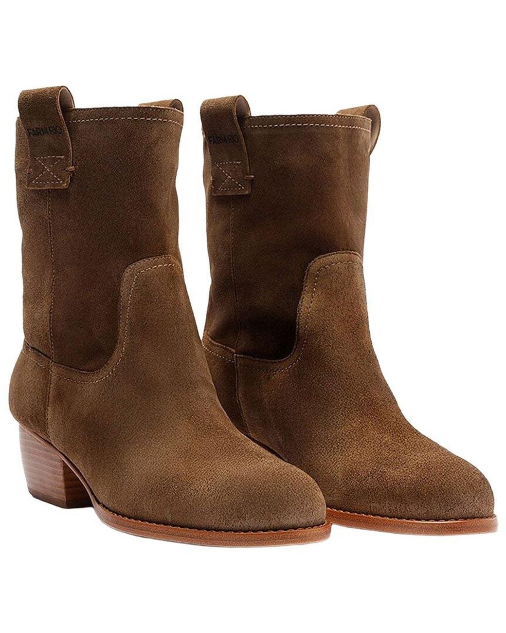 Farm Rio Brown Soft Suede Leather Boot