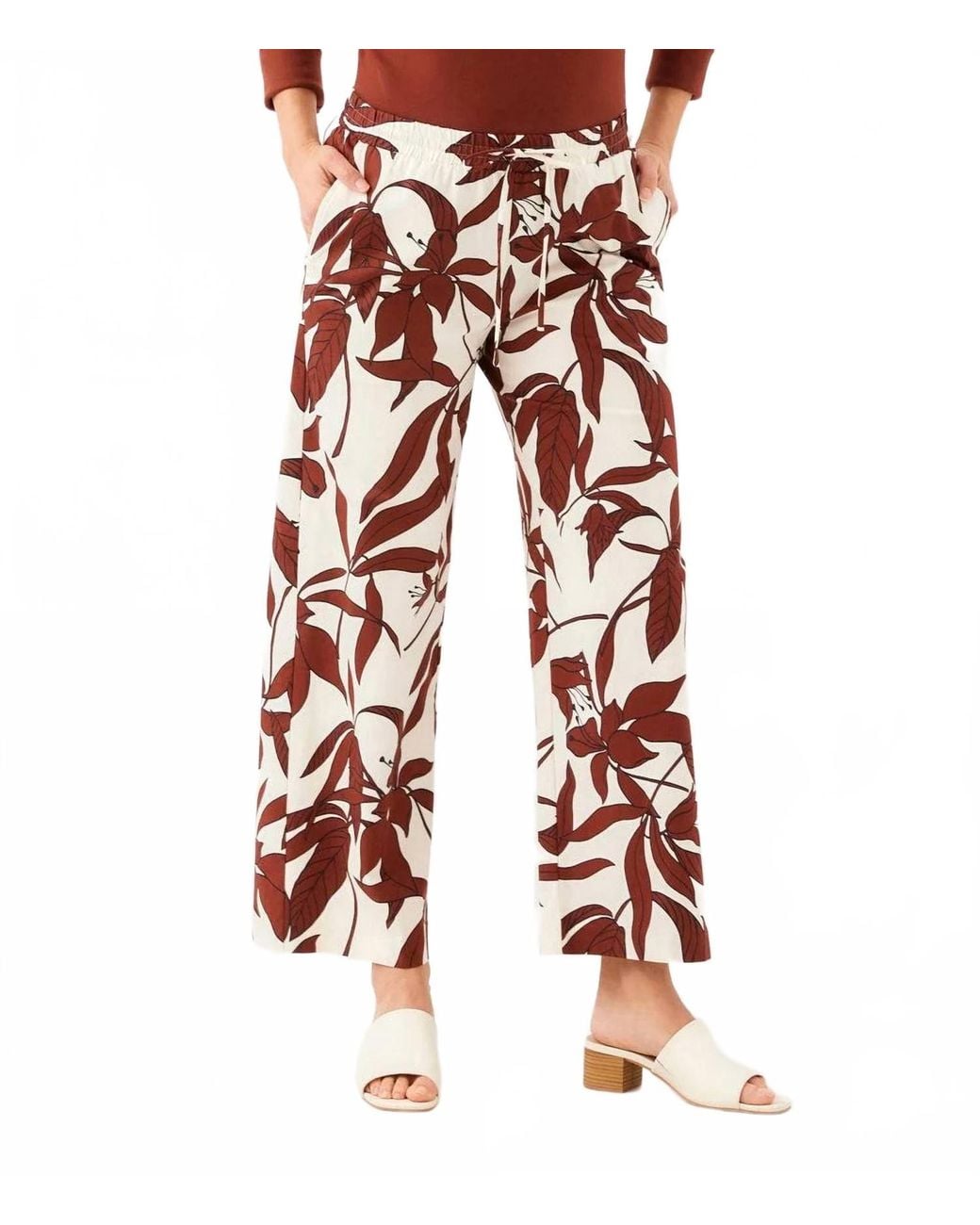 Karen Kane Red Drawstring Ankle Pants