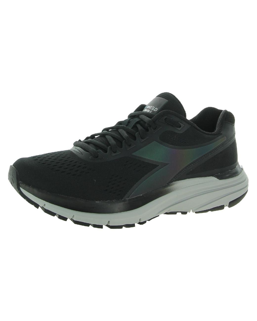 Diadora Mythos Blushield Hip 5 Knit Trainers Running Shoes in Black | Lyst