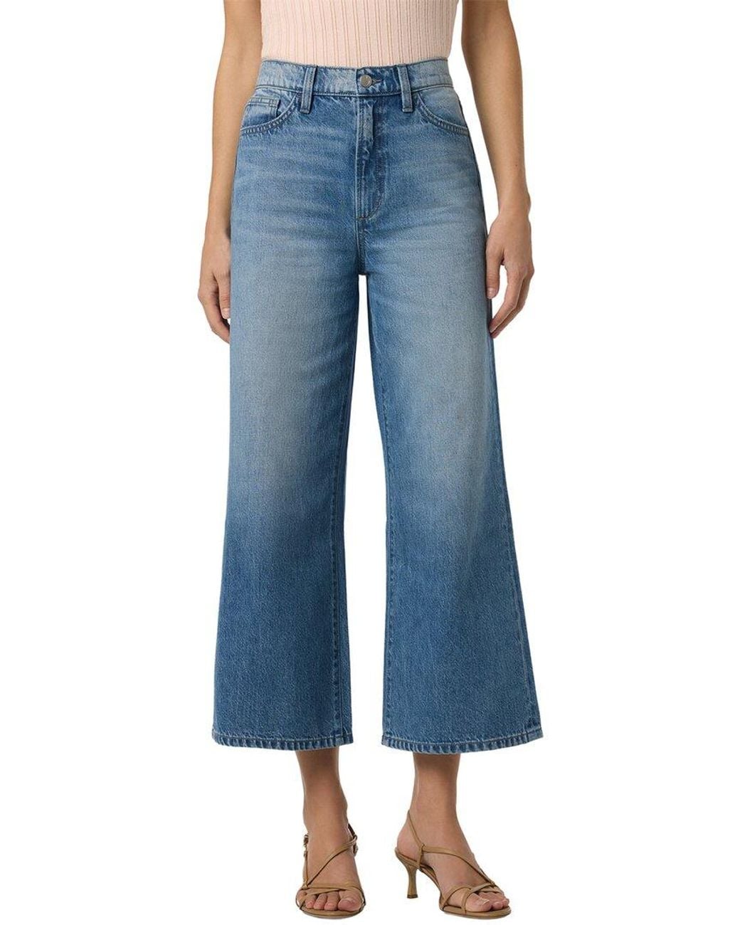 Joe's Jeans Blue Wide Leg Crop Valenzuela Jean