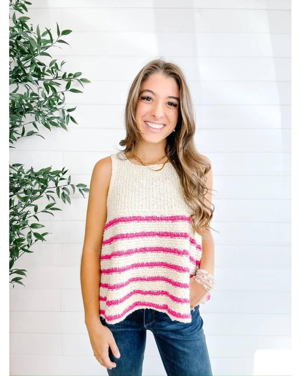 Mac & Me White Swing Sweater Top