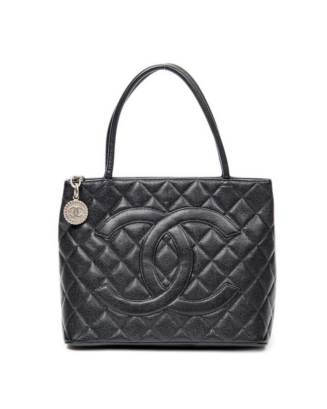 Chanel Cc Timeless Medallion Tote in Black
