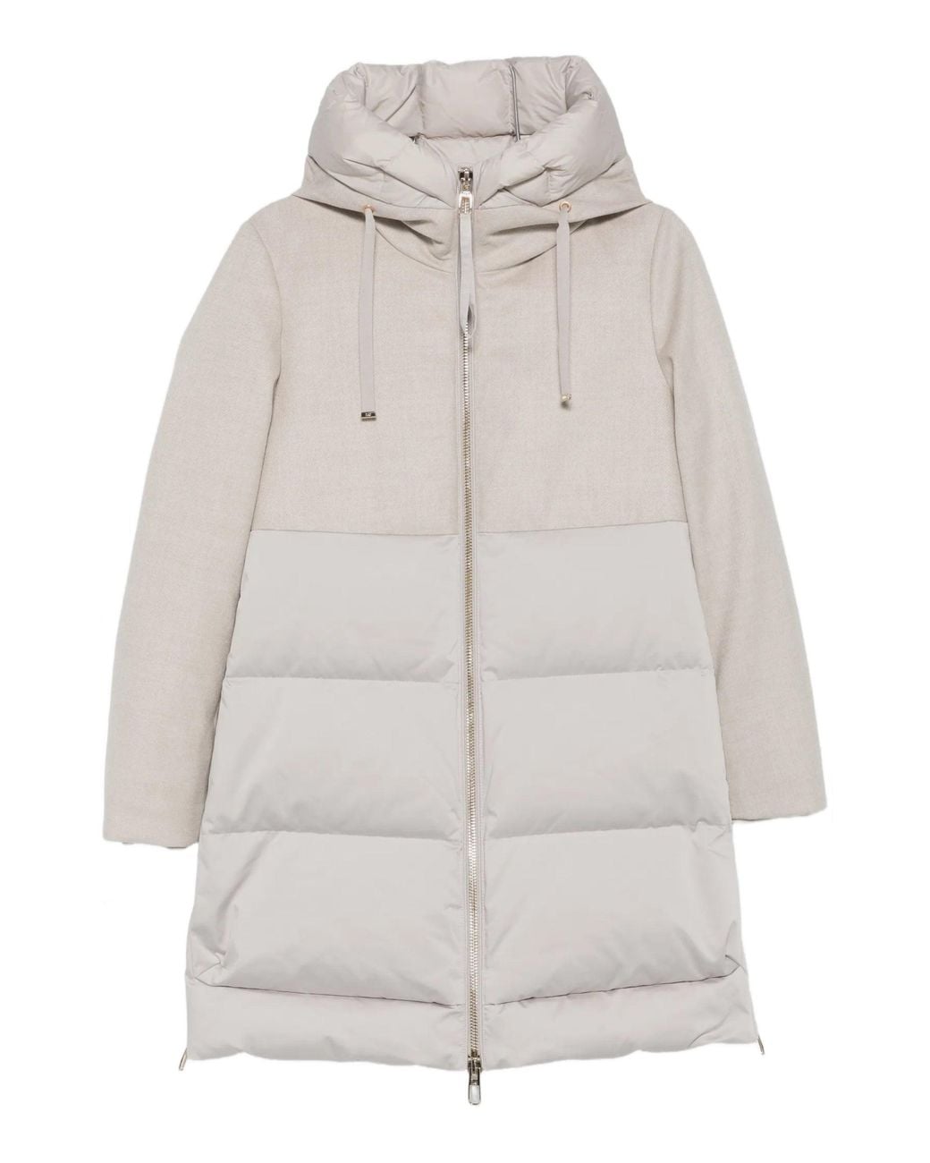 DUNO Gray Padded Hooded Down Coat