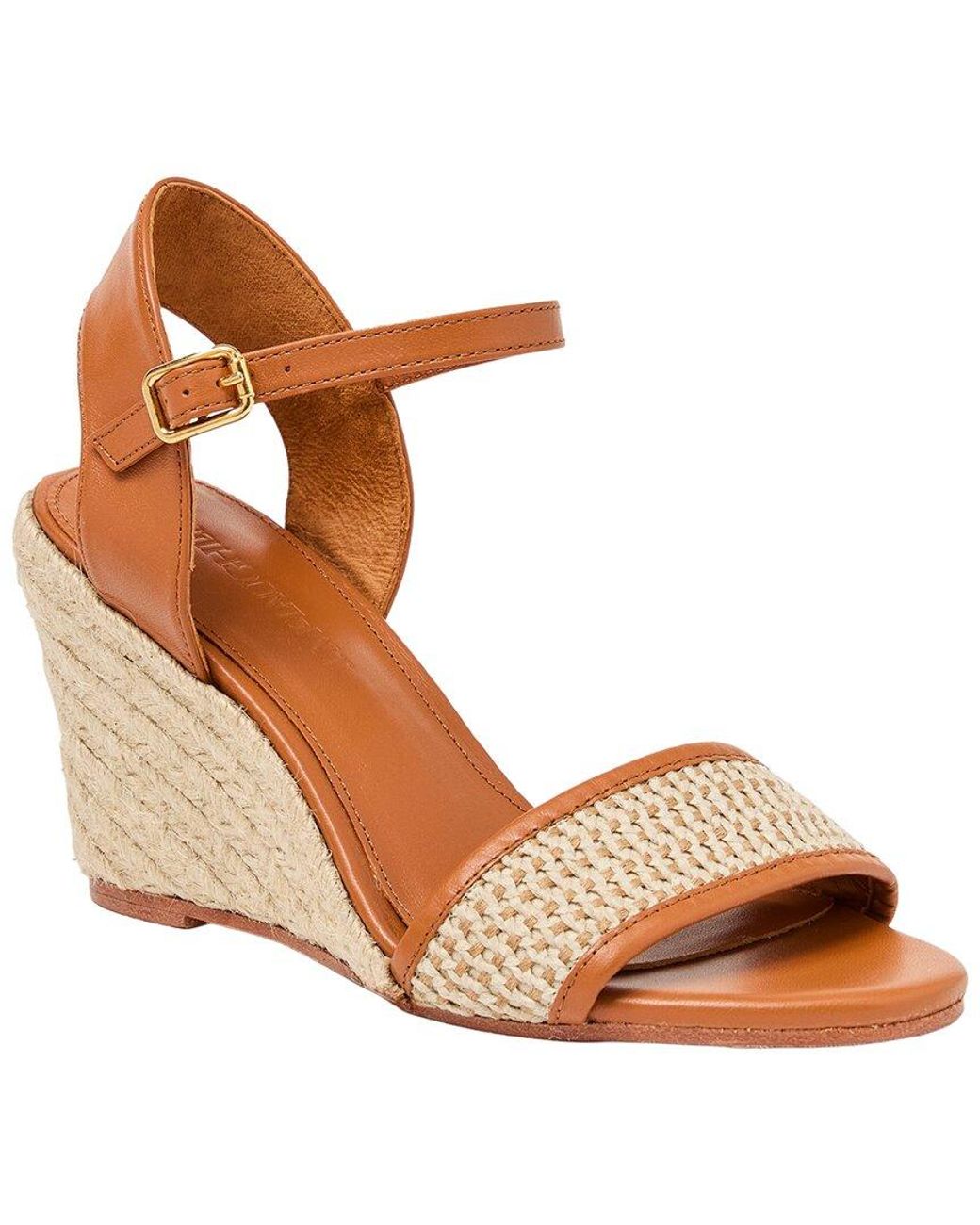 J.McLaughlin Brown Ava Raffia Wedge