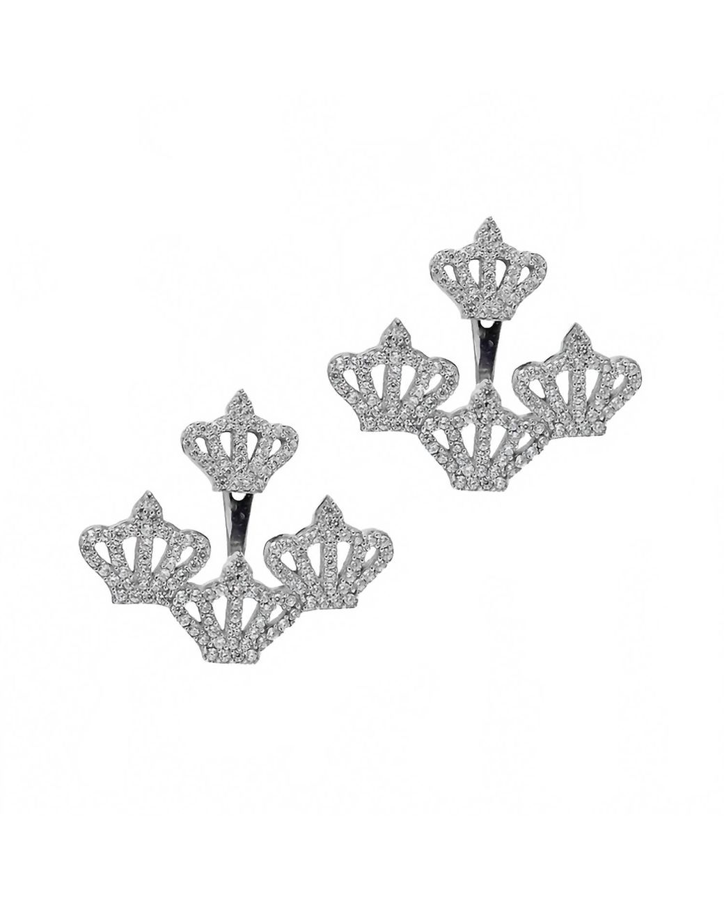 Avenue Chic Metallic Crown Earcuff Earrings