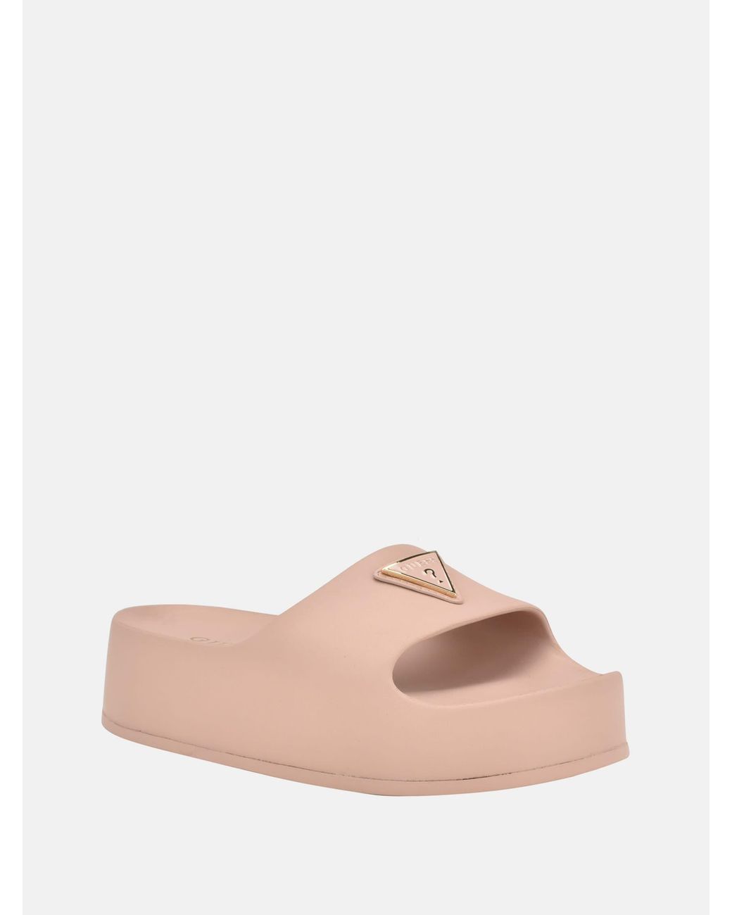 Guess Factory Plats Platform Pool Slides in Pink | Lyst