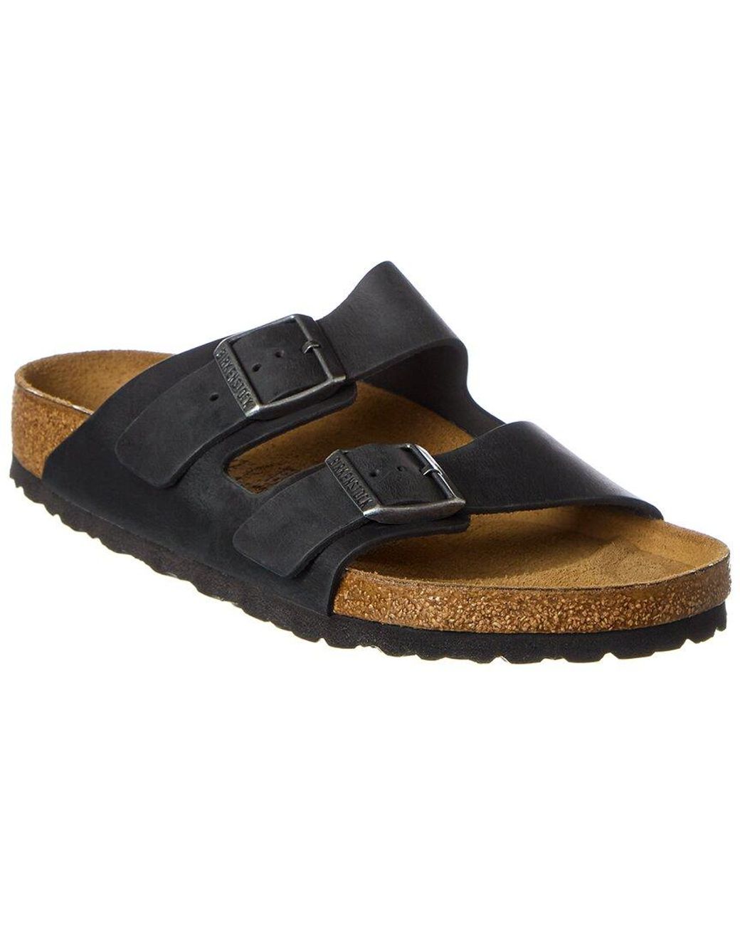 Birkenstock Arizona Waxy Leather Sandal in Black for Men Lyst