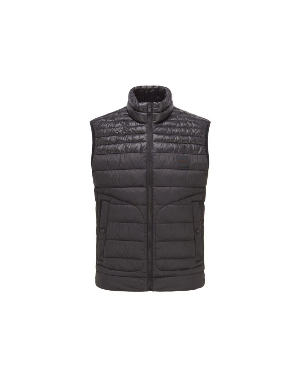 BOSS by HUGO BOSS Synthetic Hugo - Regular Fit Water Repellent Gilet With  Logo Patch in Black for Men | Lyst