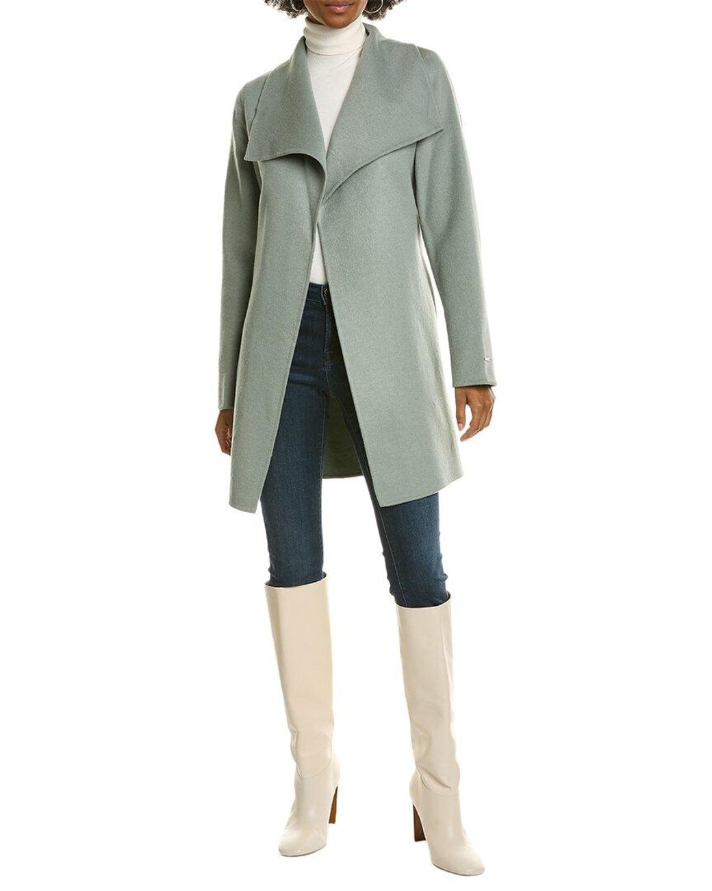 tahari double face wool coat