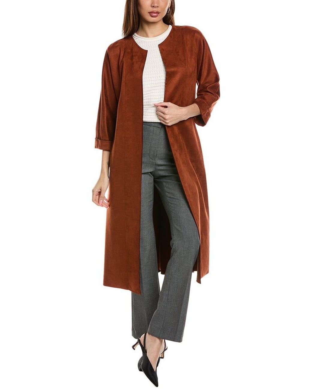 Joseph Ribkoff Brown Open Front Coat