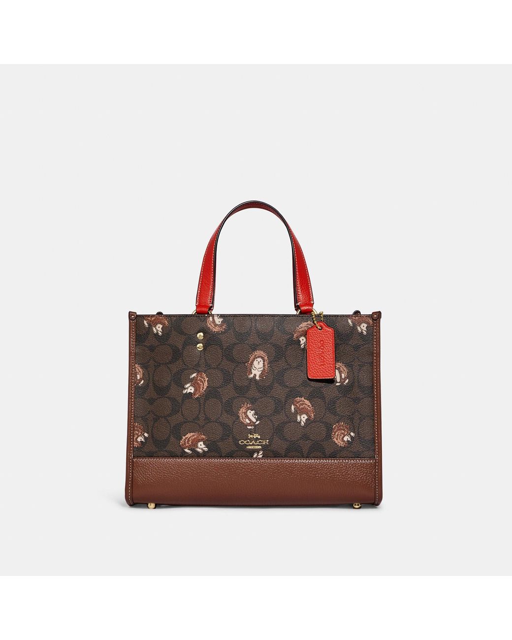 Coach Outlet Dempsey Carryall In Signature Canvas With Hedgehog Print ...