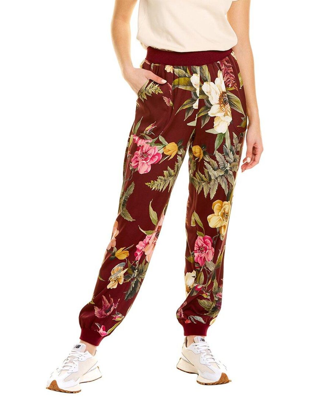 Nicole miller linen jogger pants hotsell