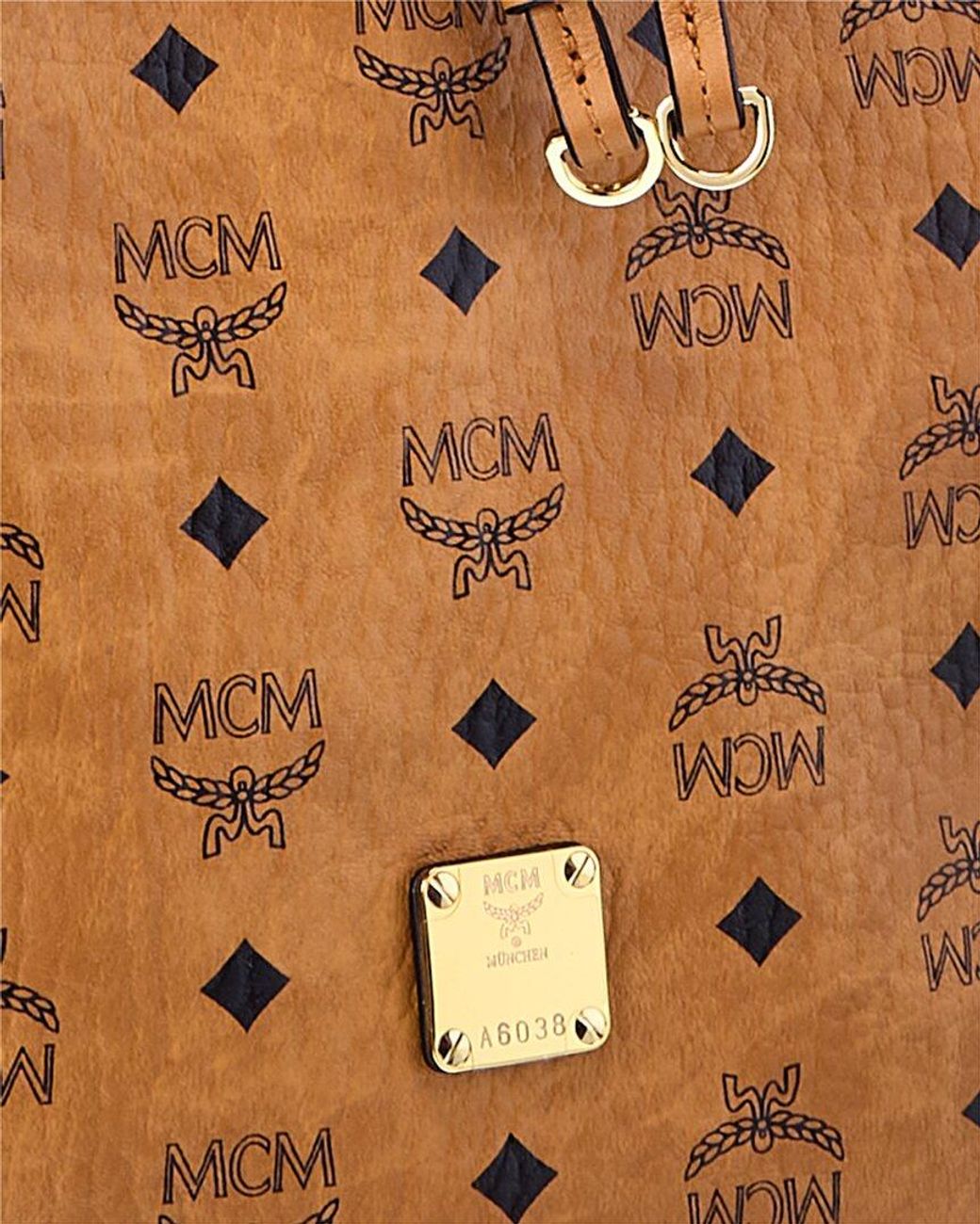 Mcm Synthetic Aren Small Visetos Bucket Bag In Brown Lyst