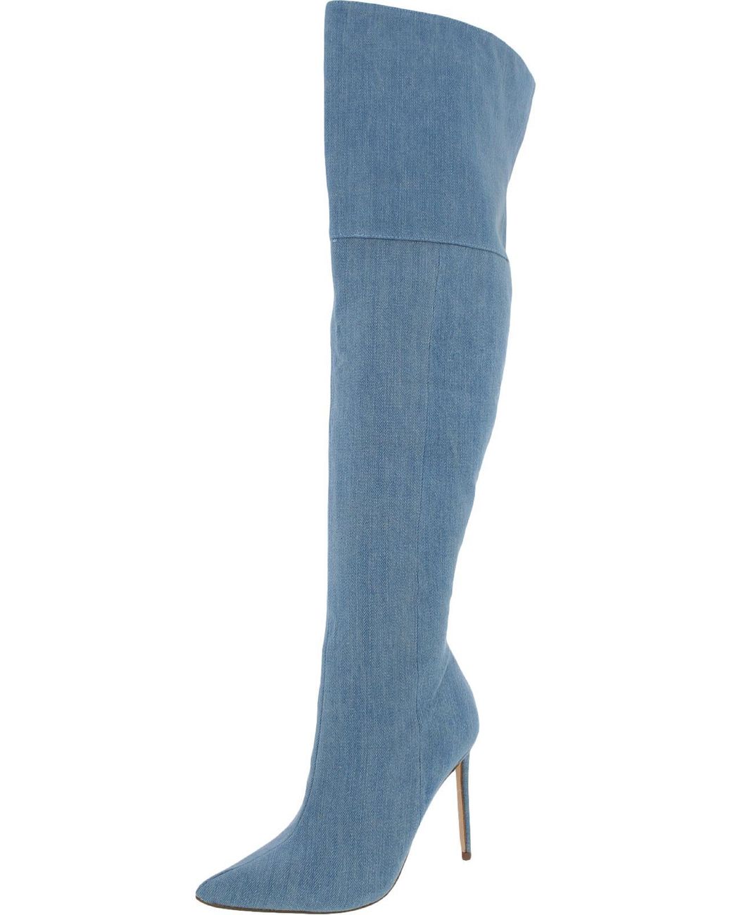 Steve Madden Vava Pointed Toe Over-the-knee Boots in Blue | Lyst