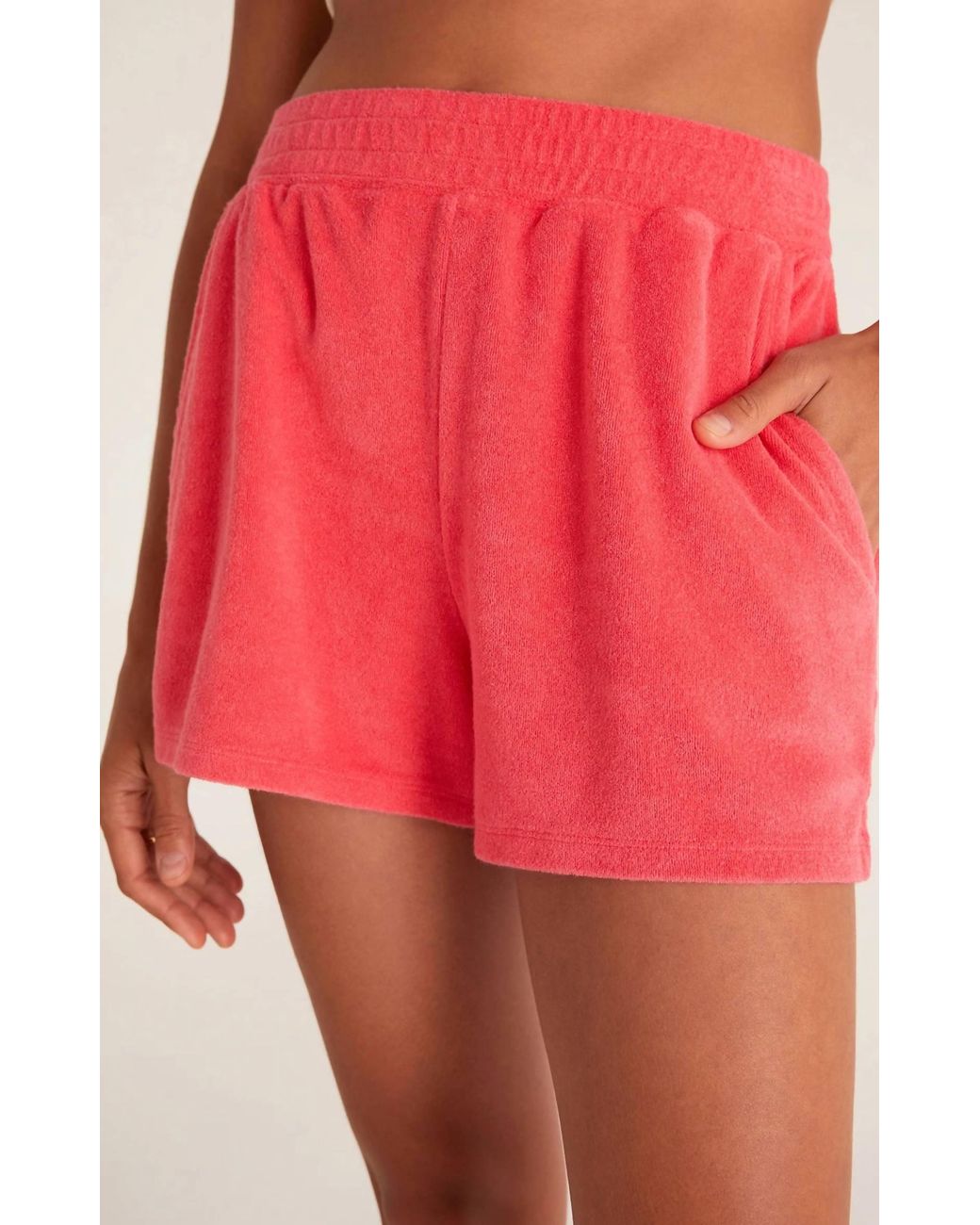 Z Supply Vacay Loop Terry Short in Pink