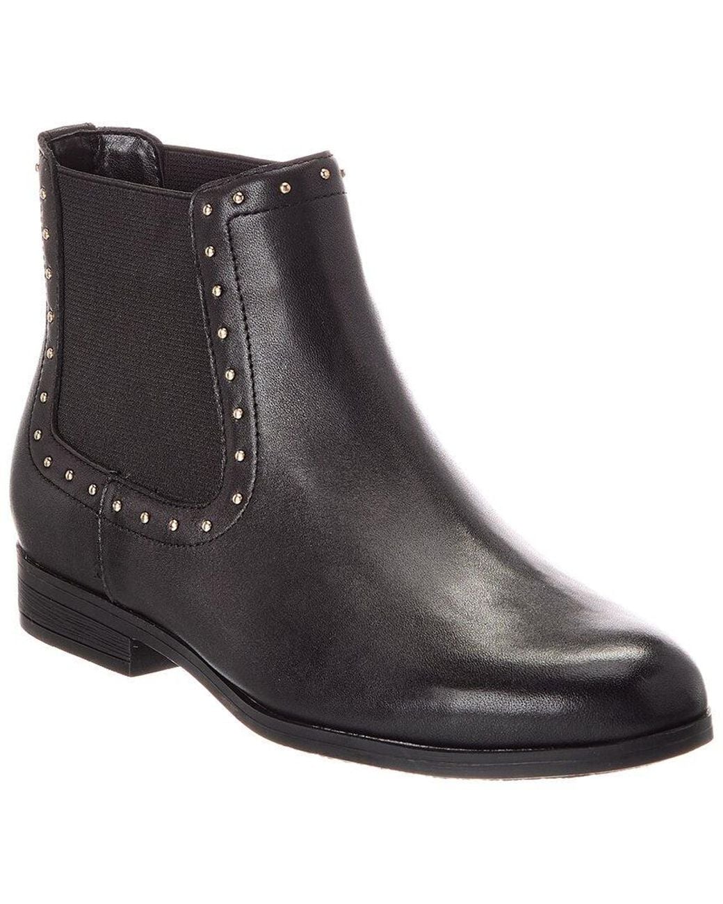 Dune Black Pudded Leather Boot