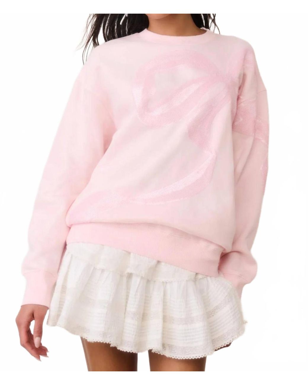 LoveShackFancy Pink Palo Pullover Top