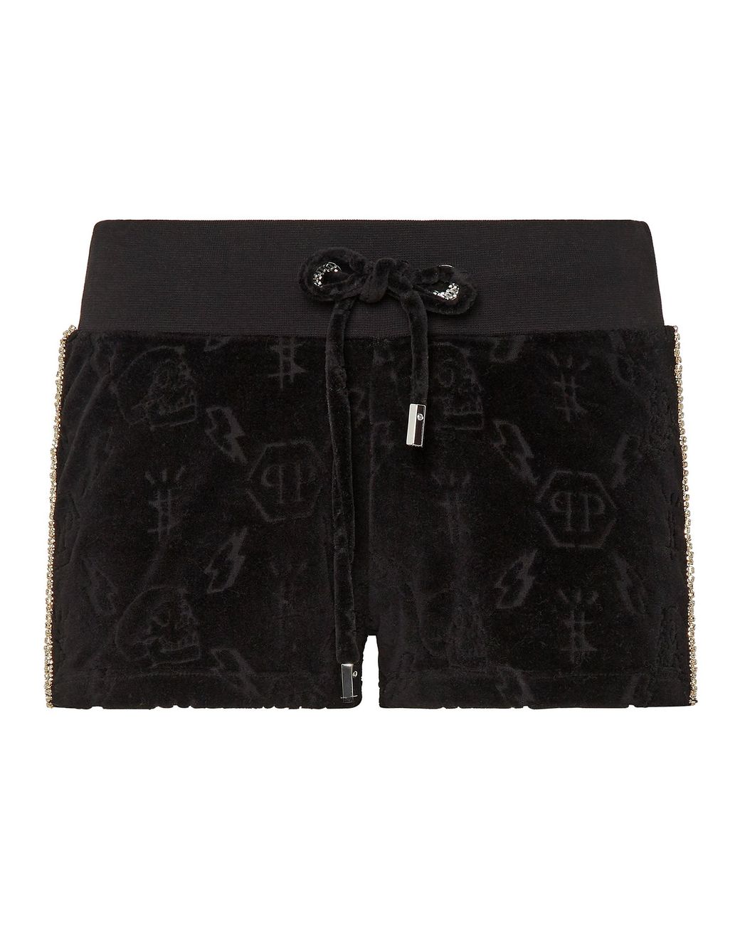 Philipp Plein Black Jogging Shorts Monogram